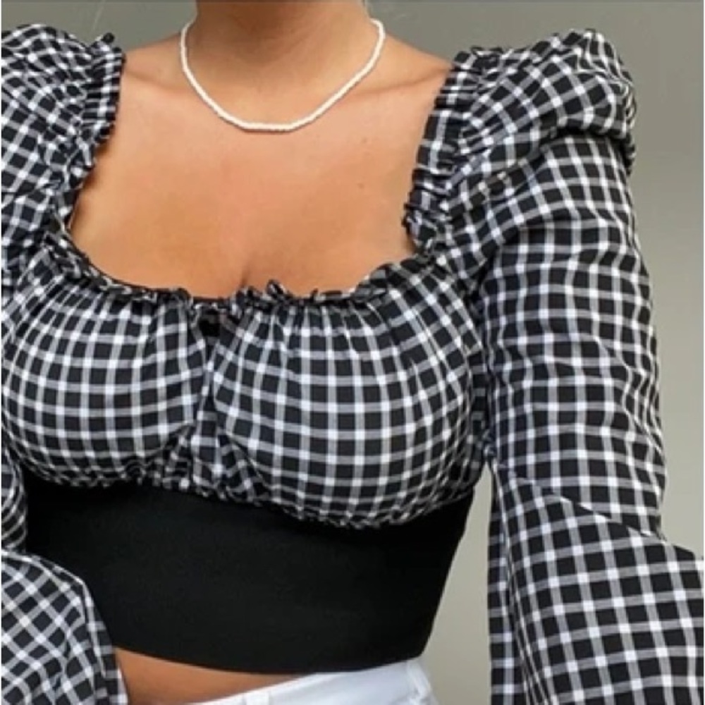 🆕 Zara Gingham Top